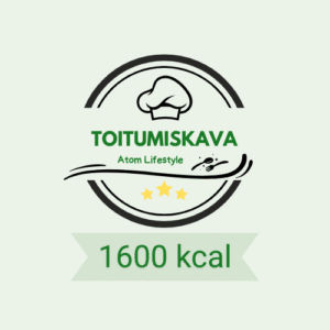 Atom Lifestyle Toitumiskava 1600 kcal