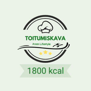 Atom Lifestyle Toitumiskava 1800 kcal