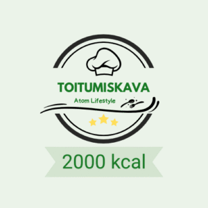 Atom Lifestyle Toitumiskava 2000 kcal