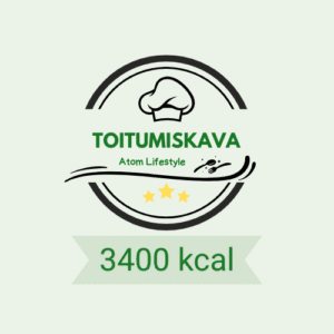 Atom Lifestyle Toitumiskava 3400 kcal